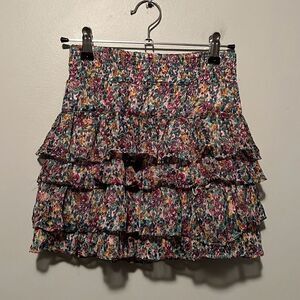 Arizona Jeans Co Girl's Multicolor Layered Floral Ruffle Skort Skirt